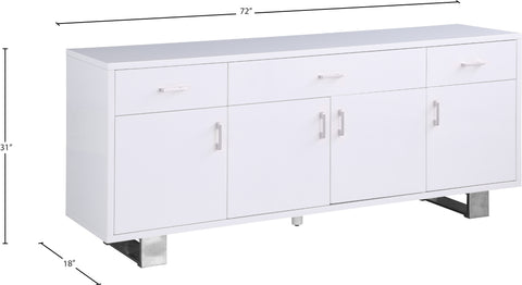 Hans White Lacquer Sideboard/Buffet