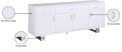 Hans White Lacquer Sideboard/Buffet
