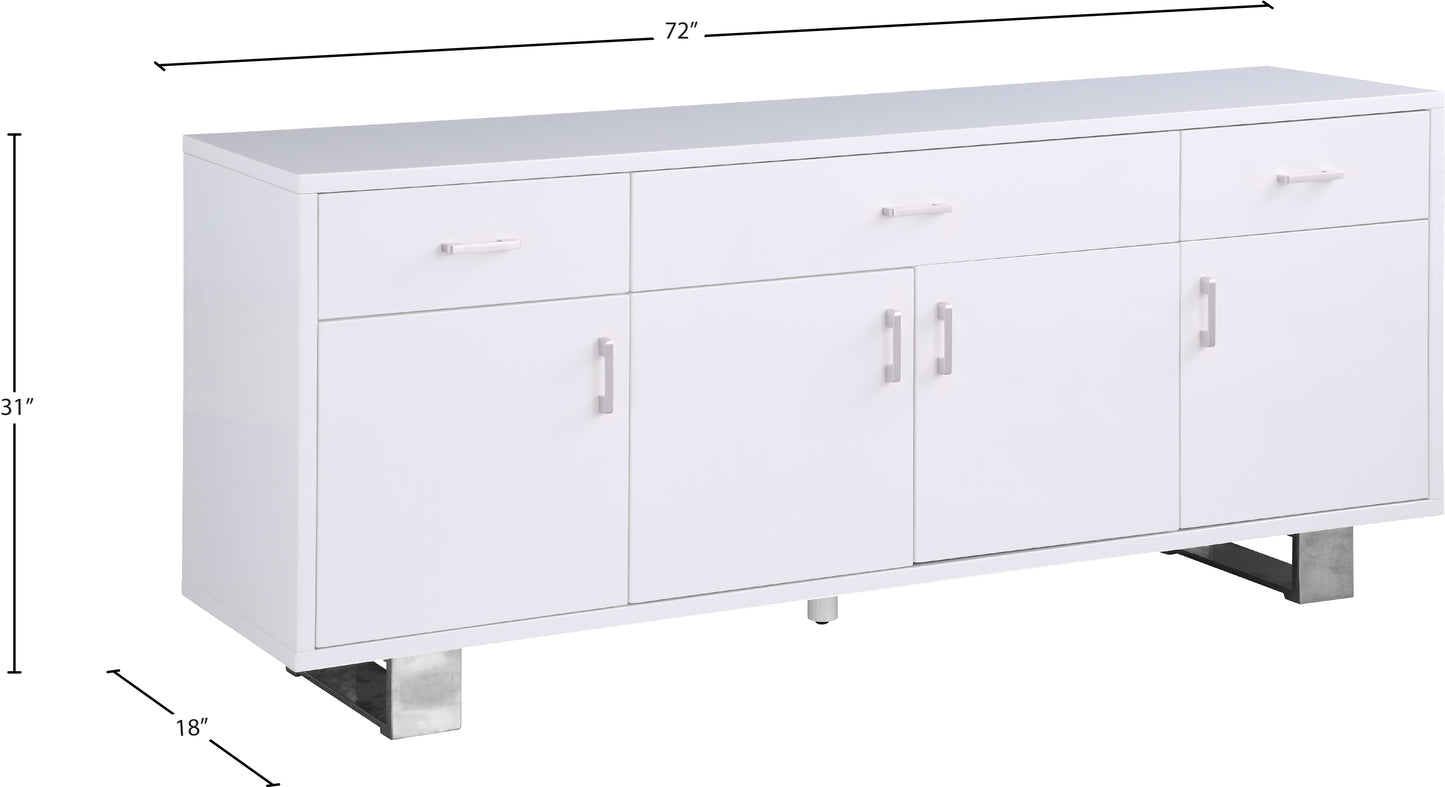 emery white lacquer sideboard/buffet