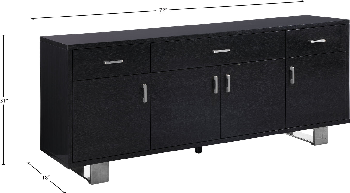 hans grey oak veneer lacquer sideboard/buffet