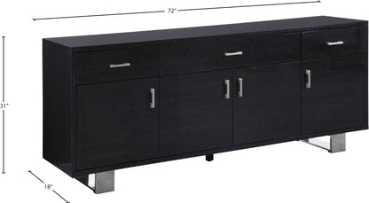 Hans Grey Oak Veneer Lacquer Sideboard/Buffet