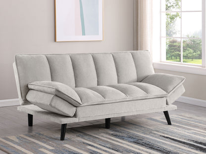 Frederick Upholstered Tufted Convertible Sofa Bed Light Grey