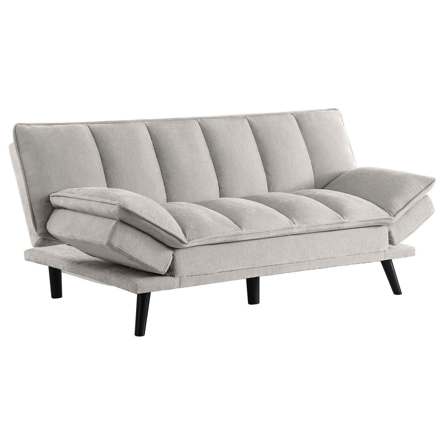 frederick upholstered tufted convertible sofa bed light grey