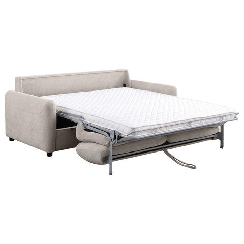 Dennison Upholstered Sofa Sleeper with Queen Mattress BeigeBeige