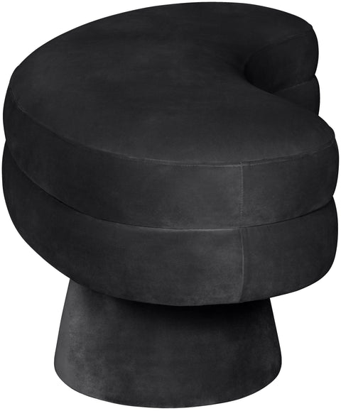 Celeste Black Velvet Upholstered Bench, 1 Piece