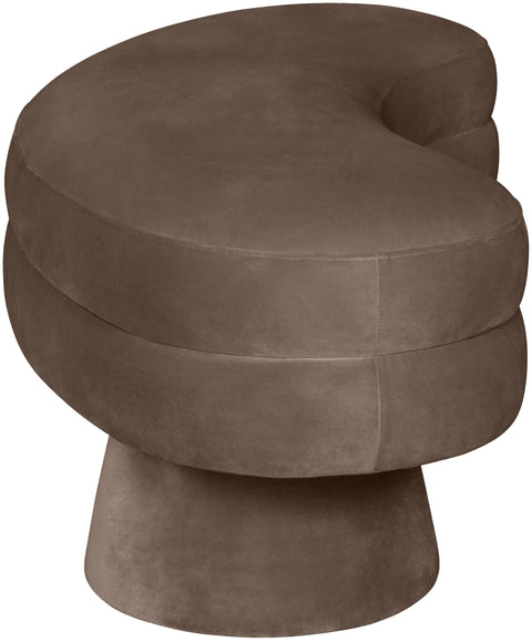 Celeste Brown Velvet Upholstered Bench, 1 Piece