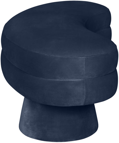 Celeste Navy Velvet Upholstered Bench, 1 Piece
