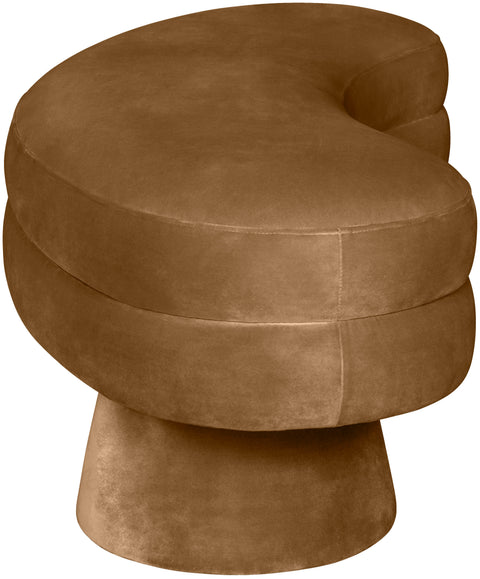 Celeste Saddle Velvet Upholstered Bench, 1 Piece