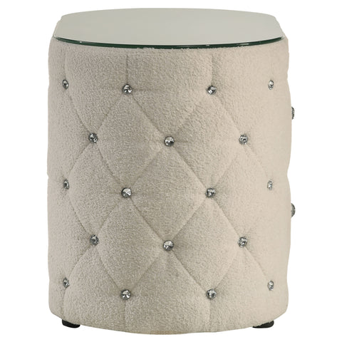 Wadeline 2-drawer Upholstered Nightstand Bedside Table Ivory