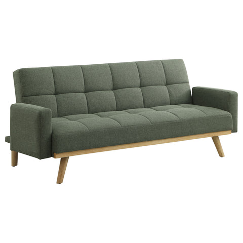Dinah Upholstered Tufted Convertible Sofa Bed Sage GreenSage Green
