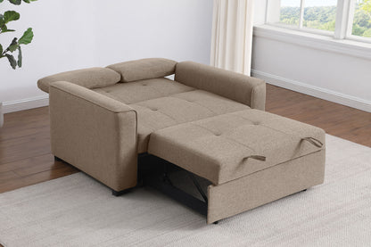 Salford Upholstered Convertible Sleeper Sofa Bed Beige