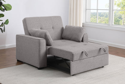 Salford Upholstered Convertible Sleeper Sofa Bed Grey