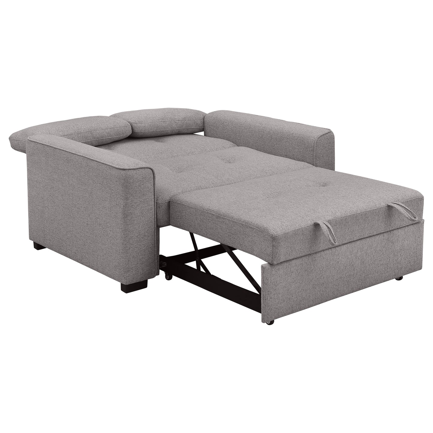 salford upholstered convertible sleeper sofa bed grey