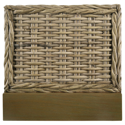 Alaia Woven Rattan Eastern King Panel Headboard Kubu GreyKubu Grey
