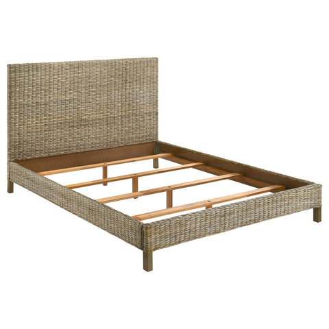 Alaia Wood California King Panel Bed Kubu GreyKubu Grey