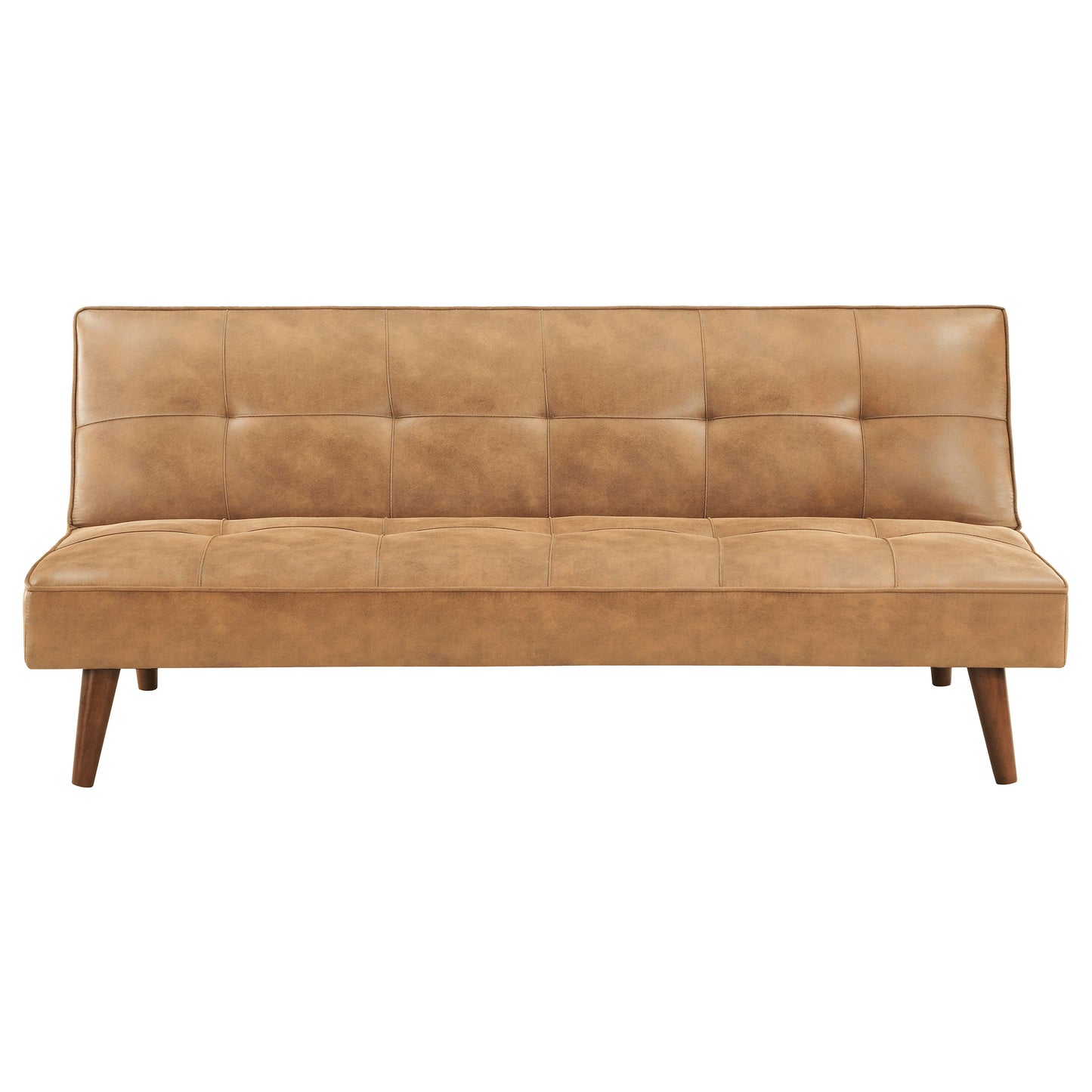 ramon upholstered tufted convertible sofa bed saddle brown