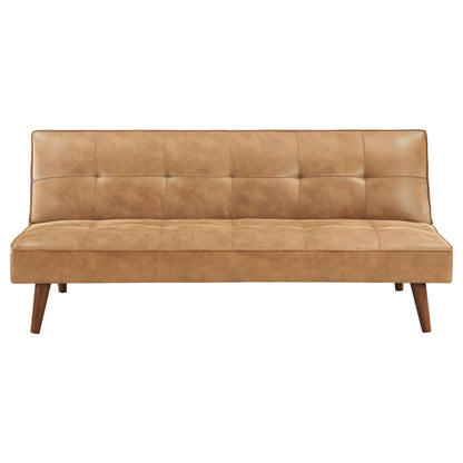 Ramon Upholstered Tufted Convertible Sofa Bed Saddle Brown