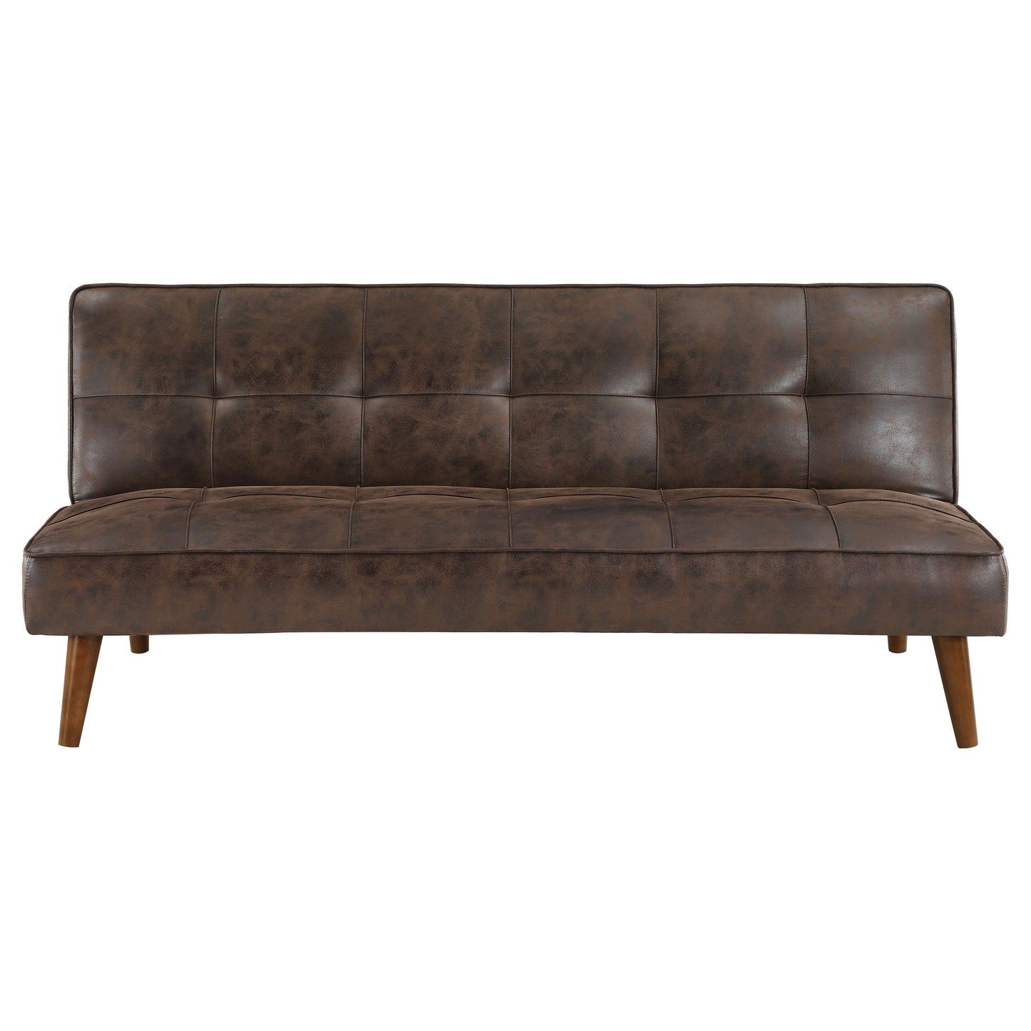 ramon upholstered tufted convertible sofa bed dark coffee