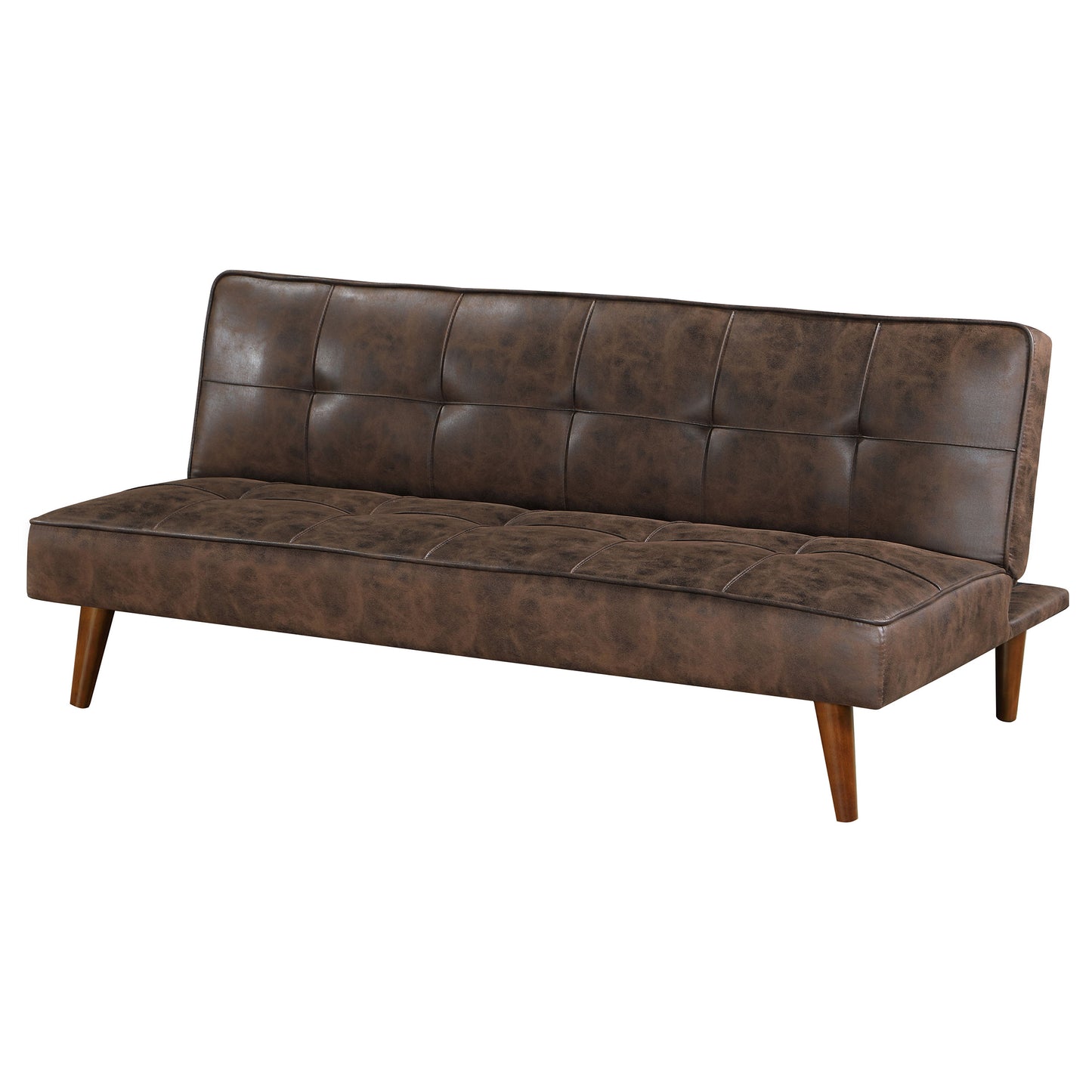 ramon upholstered tufted convertible sofa bed dark coffee