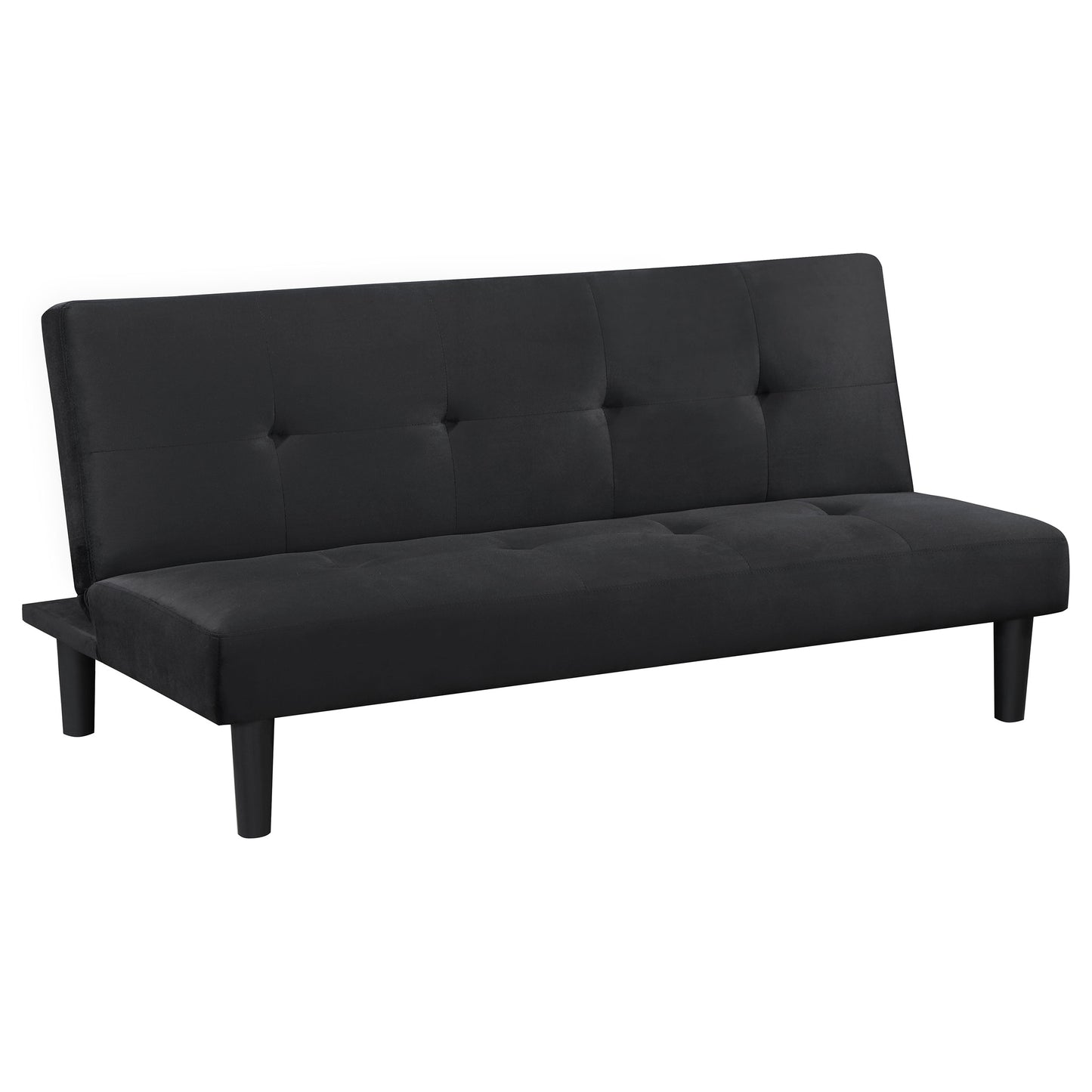 woodmont upholstered tufted convertible sofa bed black