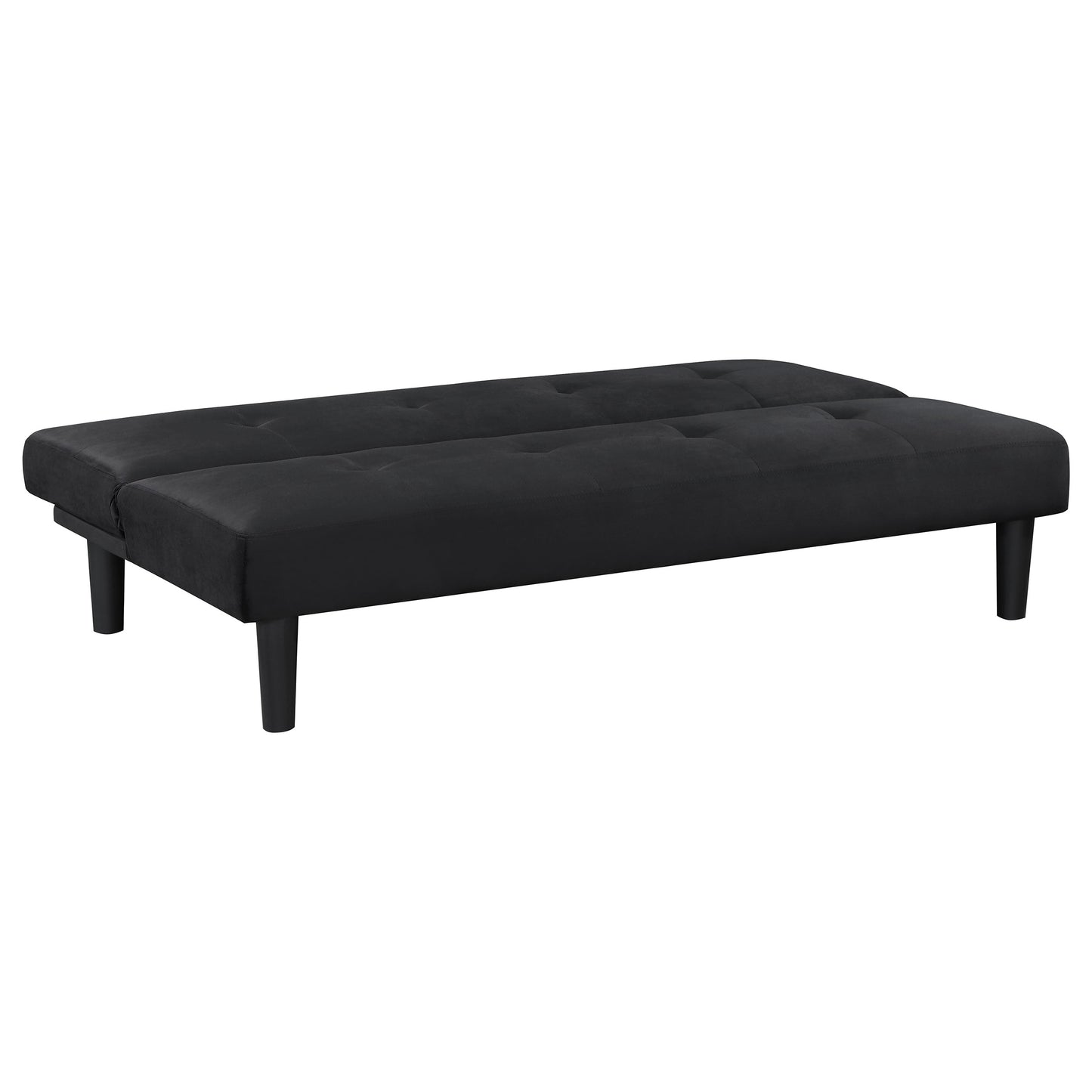 woodmont upholstered tufted convertible sofa bed black