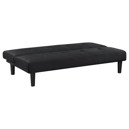 Woodmont Upholstered Tufted Convertible Sofa Bed Black