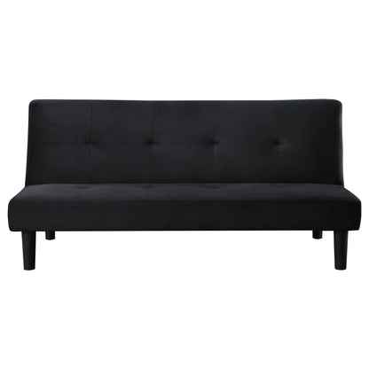 Woodmont Upholstered Tufted Convertible Sofa Bed Black