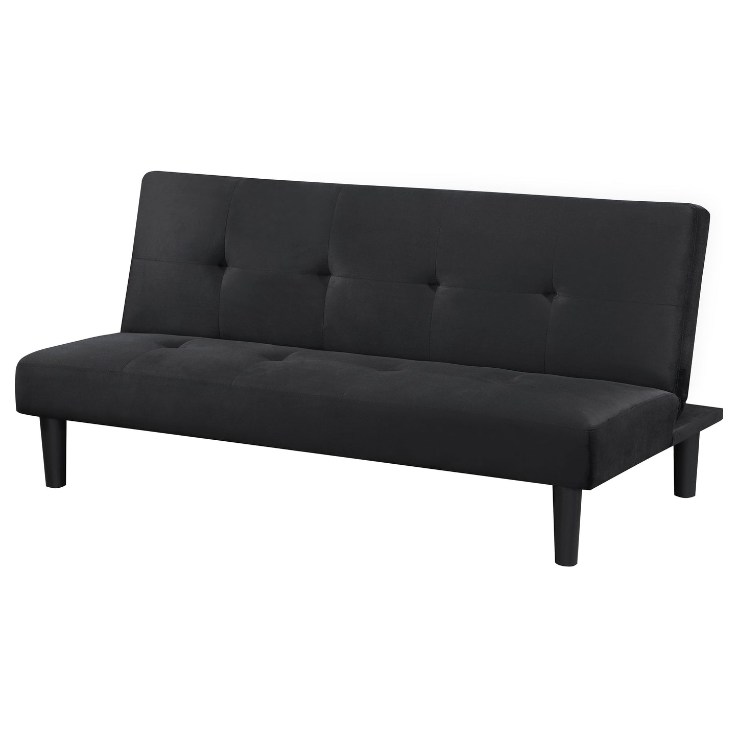 woodmont upholstered tufted convertible sofa bed black