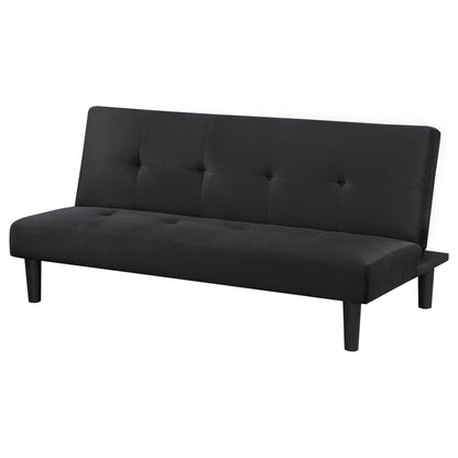 Woodmont Upholstered Tufted Convertible Sofa Bed Black