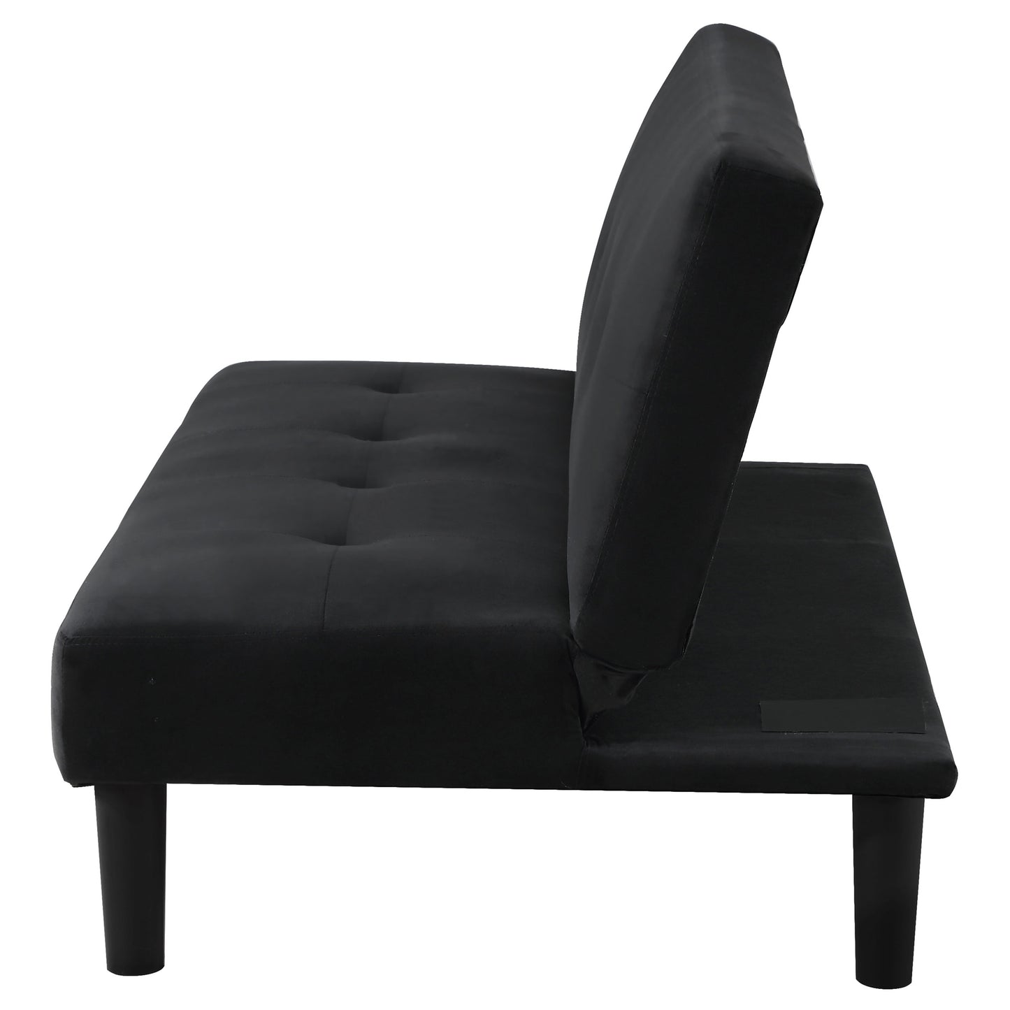 woodmont upholstered tufted convertible sofa bed black