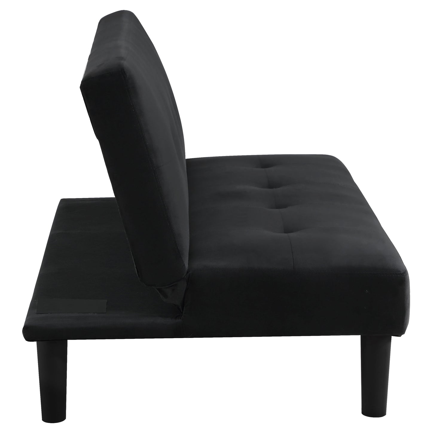 woodmont upholstered tufted convertible sofa bed black