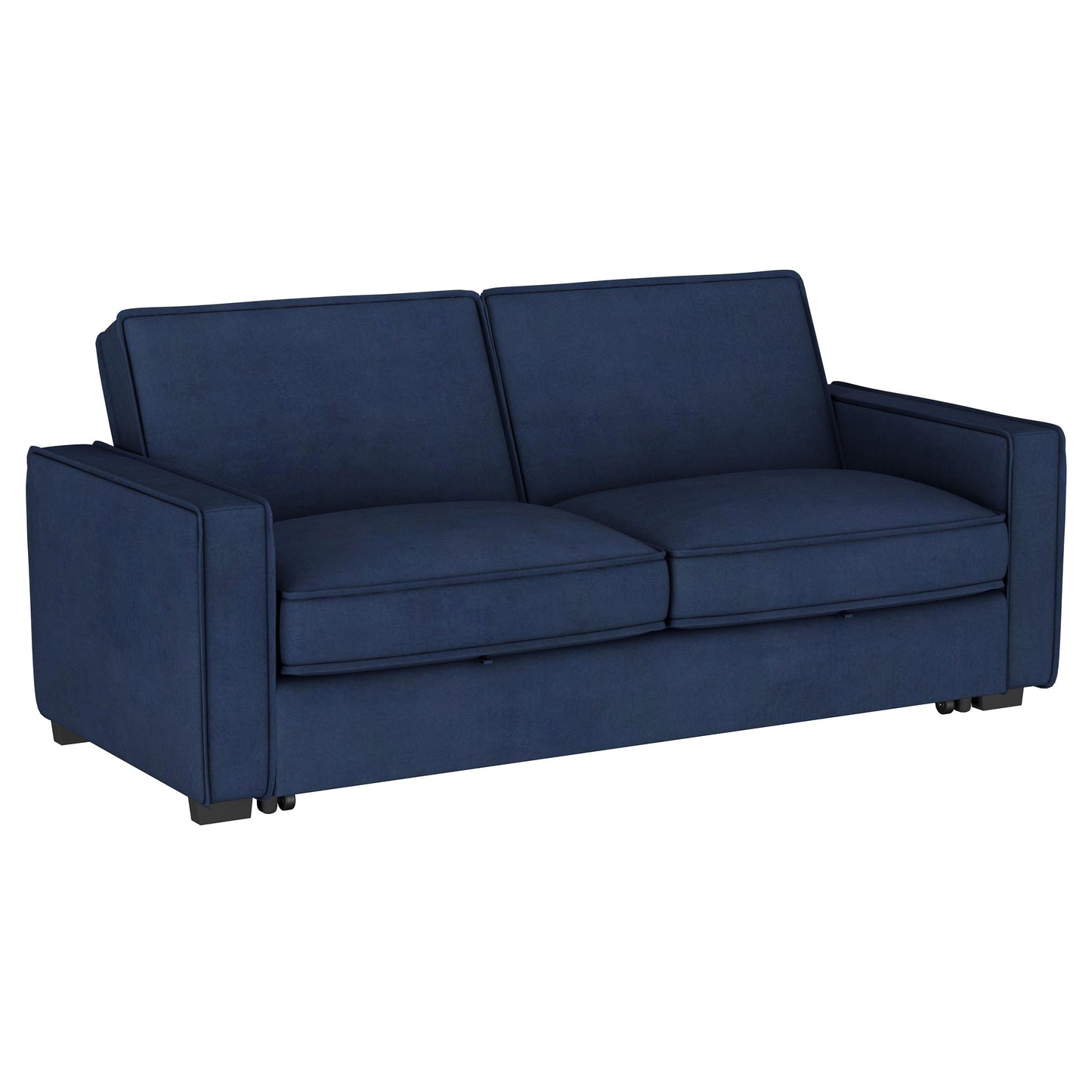 mays upholstered convertible sleeper sofa bed navy blue