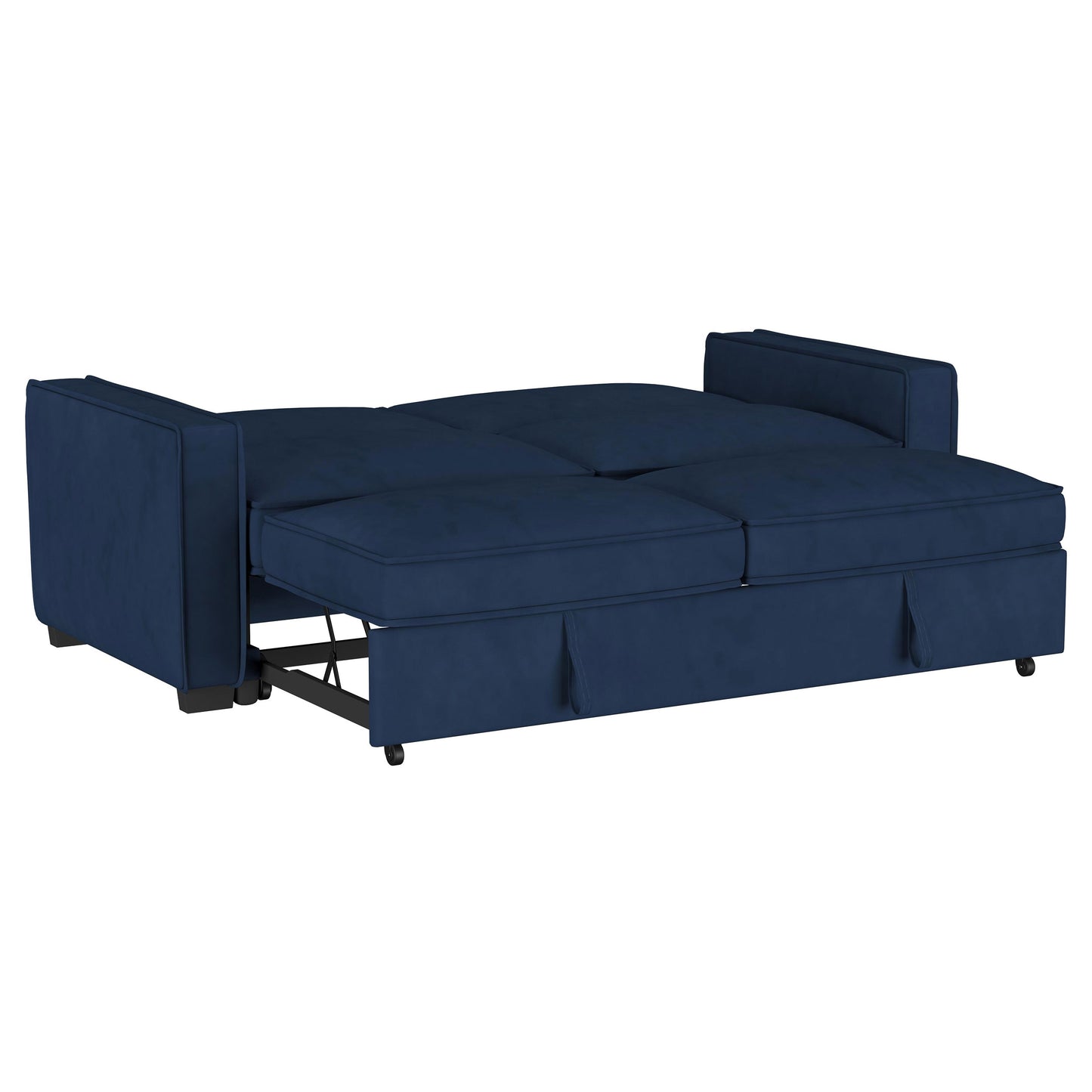 mays upholstered convertible sleeper sofa bed navy blue