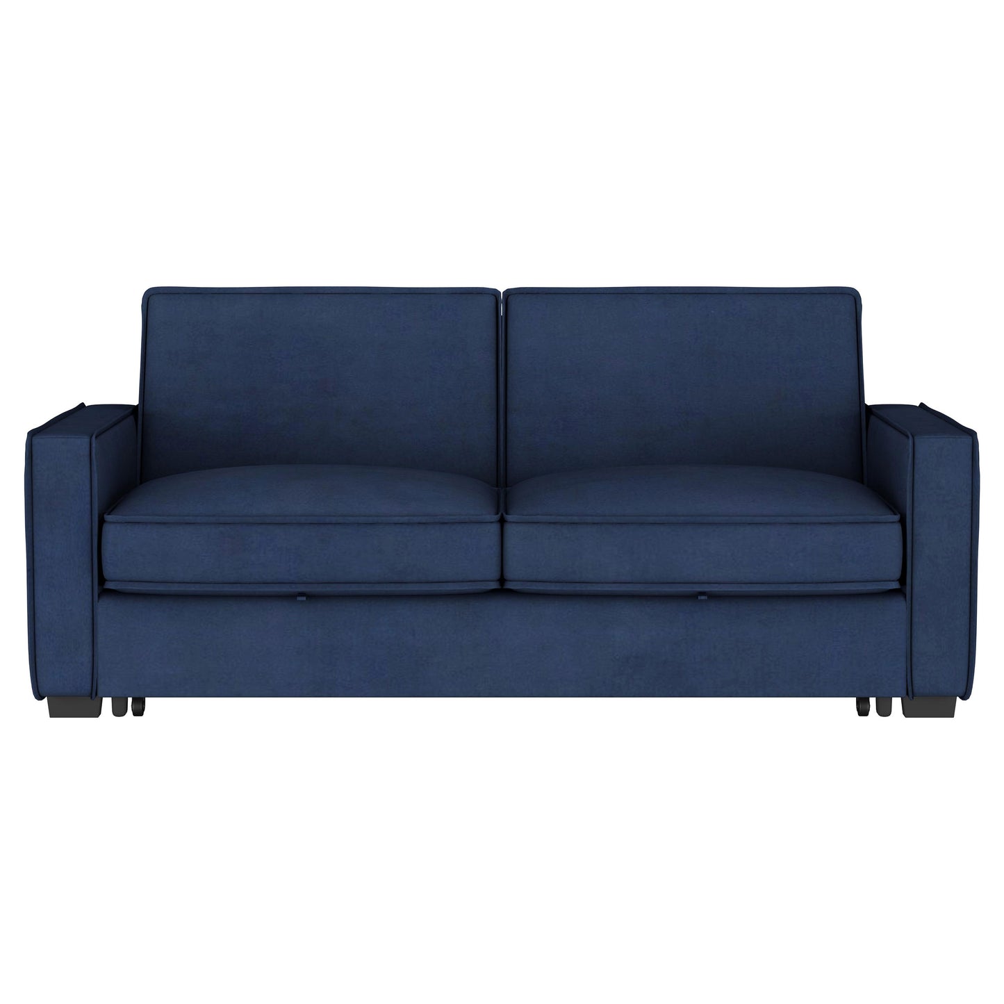 mays upholstered convertible sleeper sofa bed navy blue