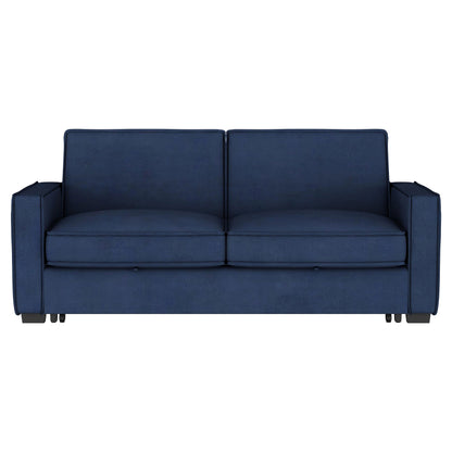 Mays Upholstered Convertible Sleeper Sofa Bed Navy Blue