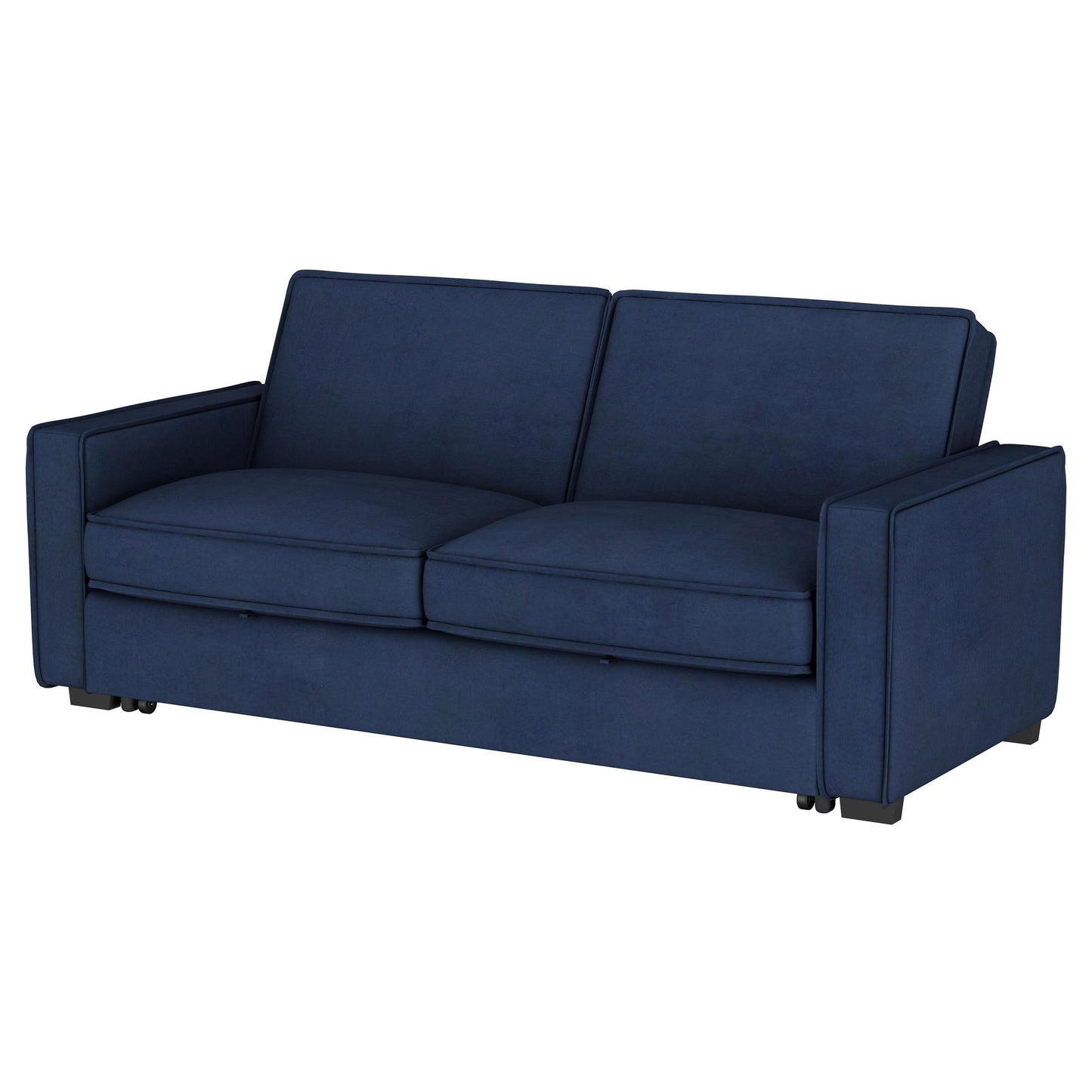 mays upholstered convertible sleeper sofa bed navy blue