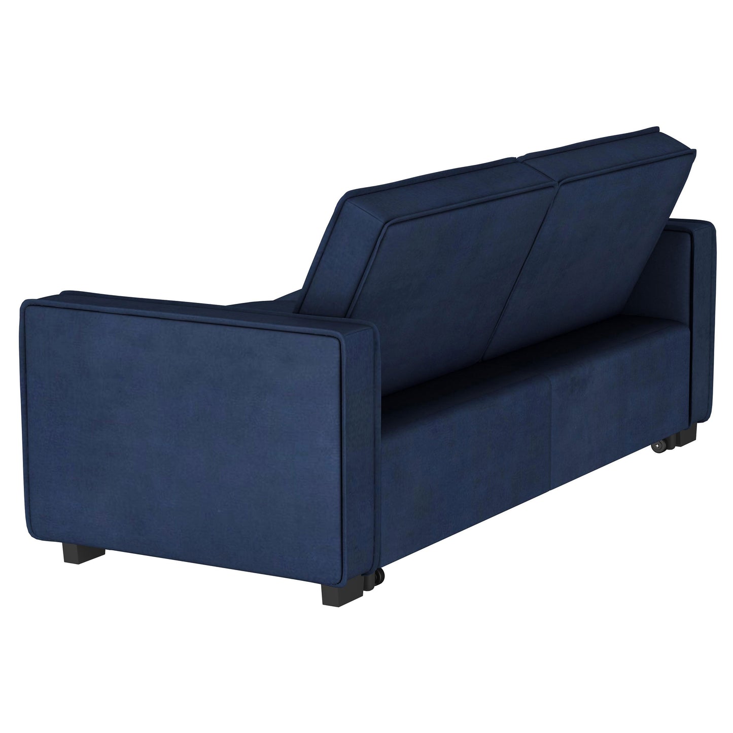 mays upholstered convertible sleeper sofa bed navy blue