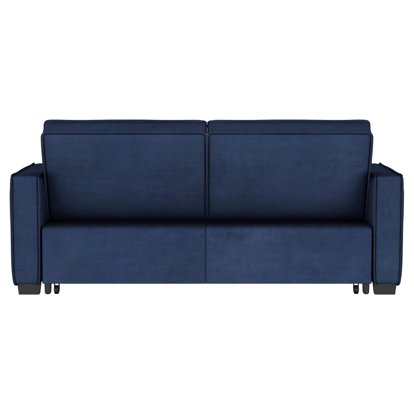 mays upholstered convertible sleeper sofa bed navy blue