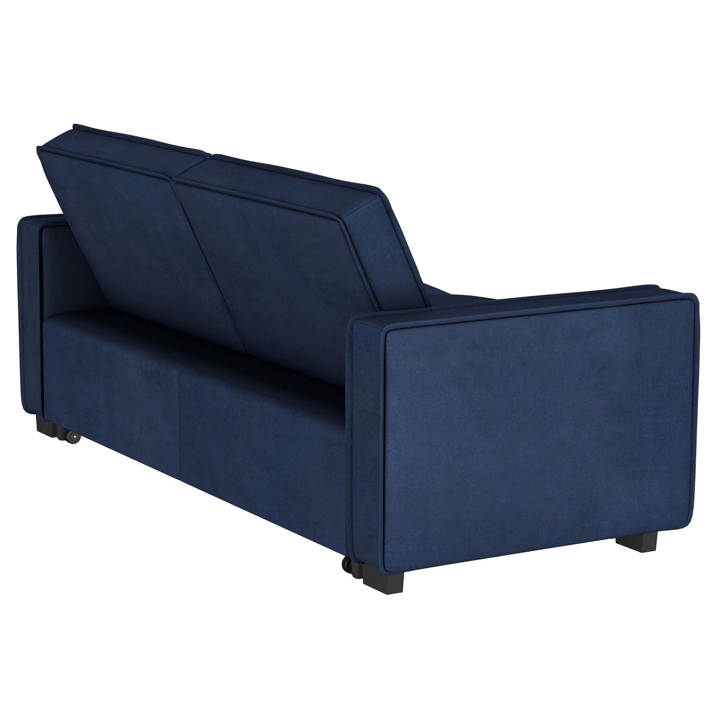 mays upholstered convertible sleeper sofa bed navy blue