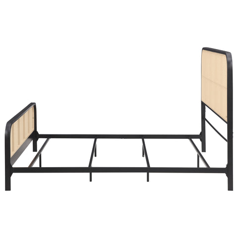Altmark Open Cane Webbing Metal Eastern King Bed BlackBlack