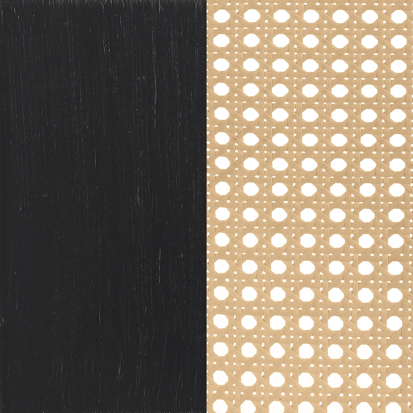 altmark open cane webbing metal eastern king bed blackblack