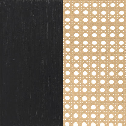 Altmark Open Cane Webbing Metal Eastern King Bed BlackBlack