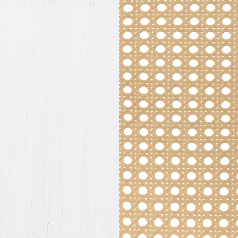 Altmark Open Cane Webbing Metal Eastern King Bed WhiteWhite