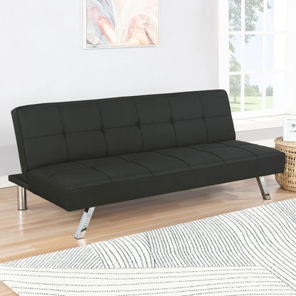 Marlow Upholstered Tufted Convertible Sofa Bed Black