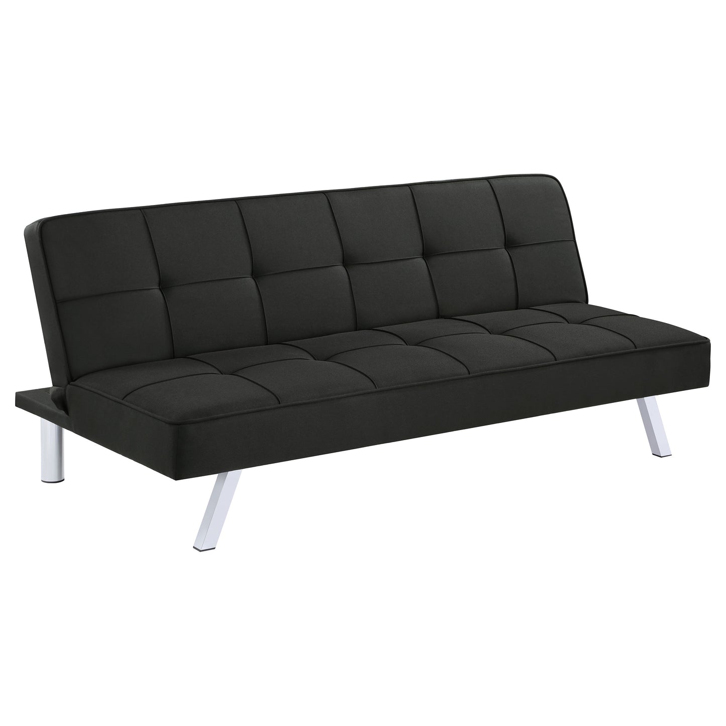 marlow upholstered tufted convertible sofa bed black