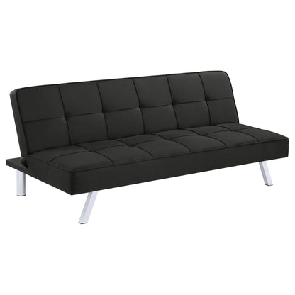 Marlow Upholstered Tufted Convertible Sofa Bed Black