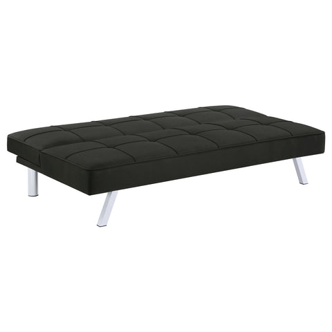 Elowen Upholstered Tufted Convertible Sofa Bed BlackBlack