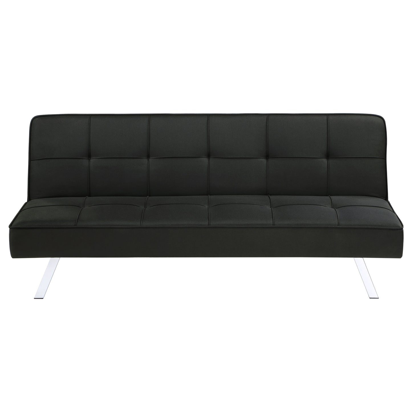 marlow upholstered tufted convertible sofa bed black