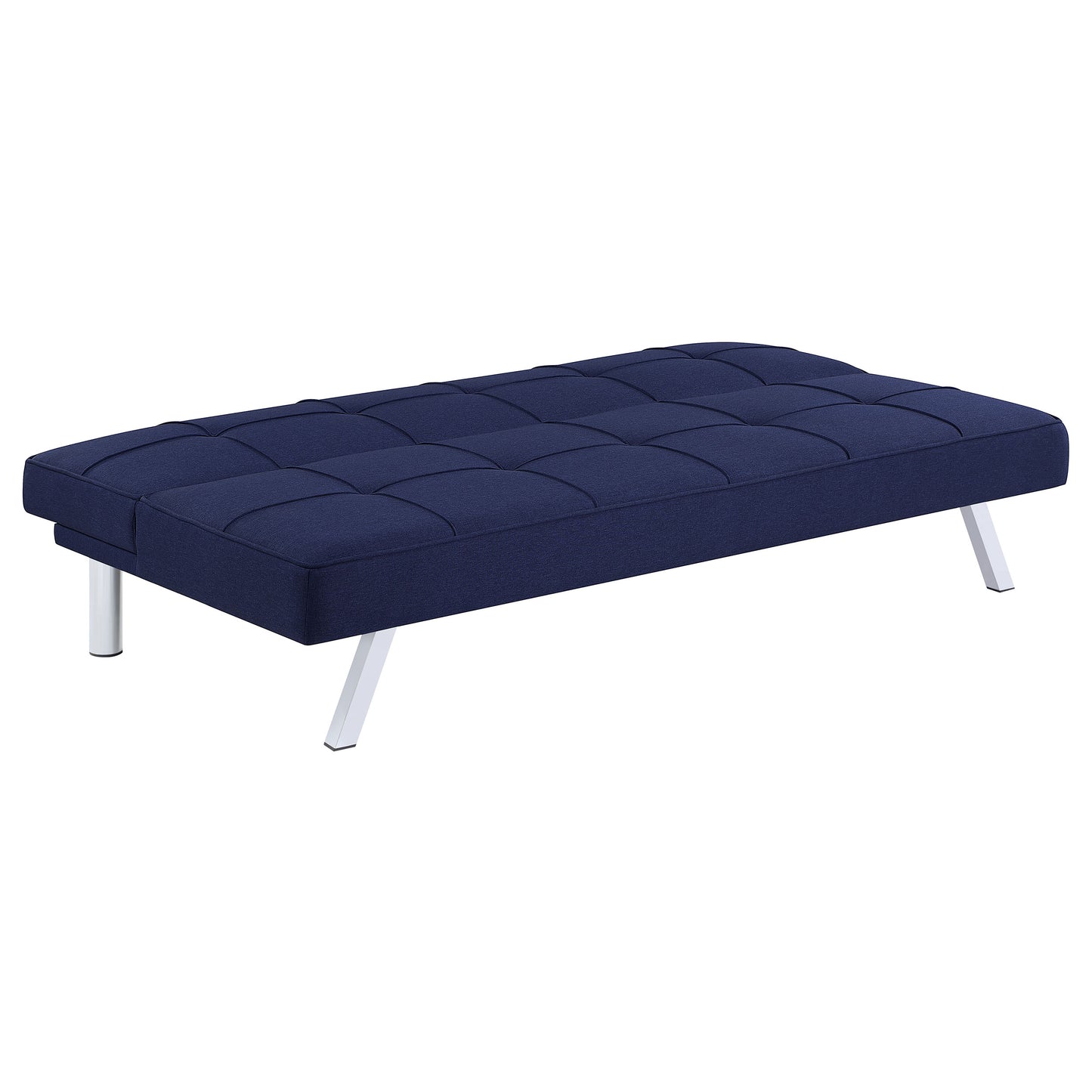 marlow upholstered tufted convertible sofa bed blue