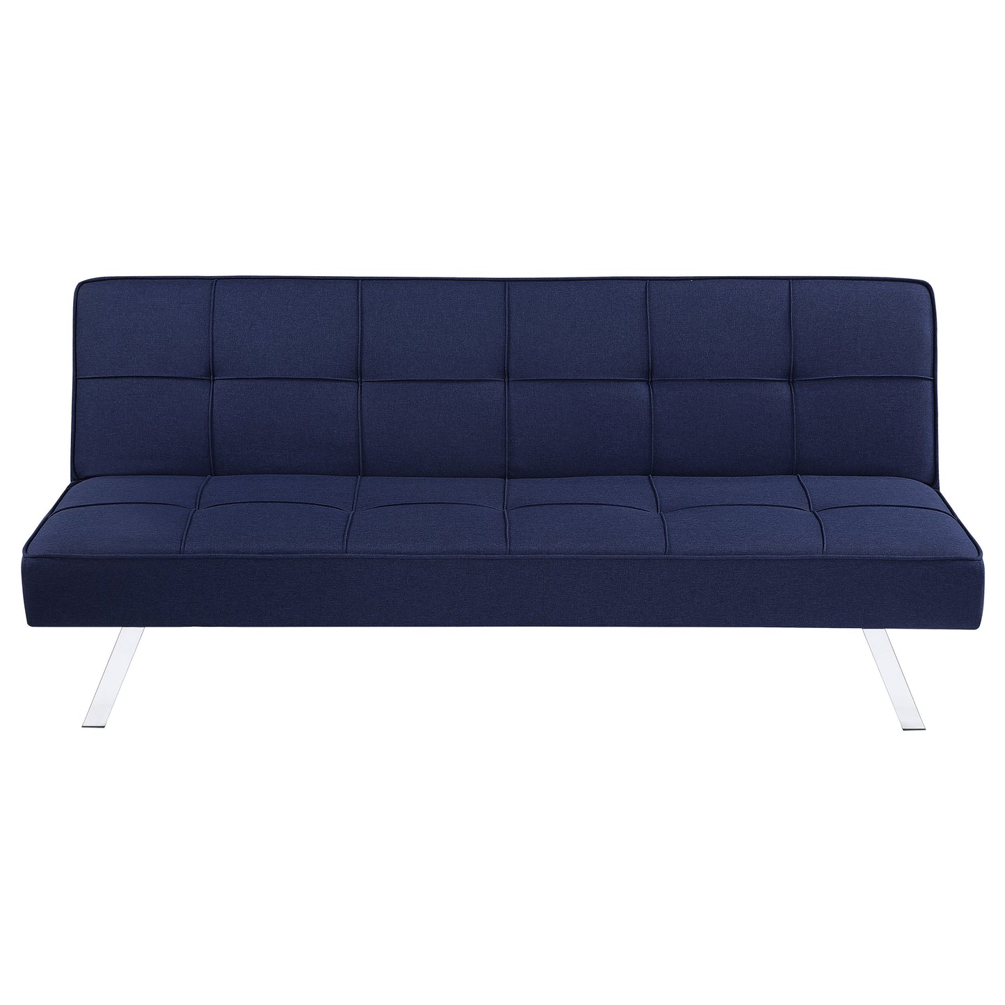 marlow upholstered tufted convertible sofa bed blue